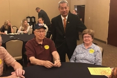 Supporters Sandy and Homer Smith